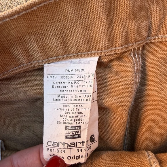 Vintage Tan Carhartt Double Knee Pants - Picture 5 of 10